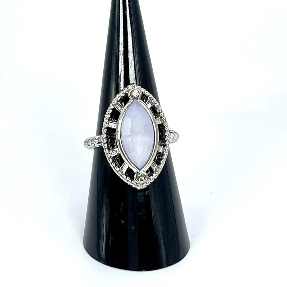 Silver Toned Marquis Statement Ring - Cocktail Ring
